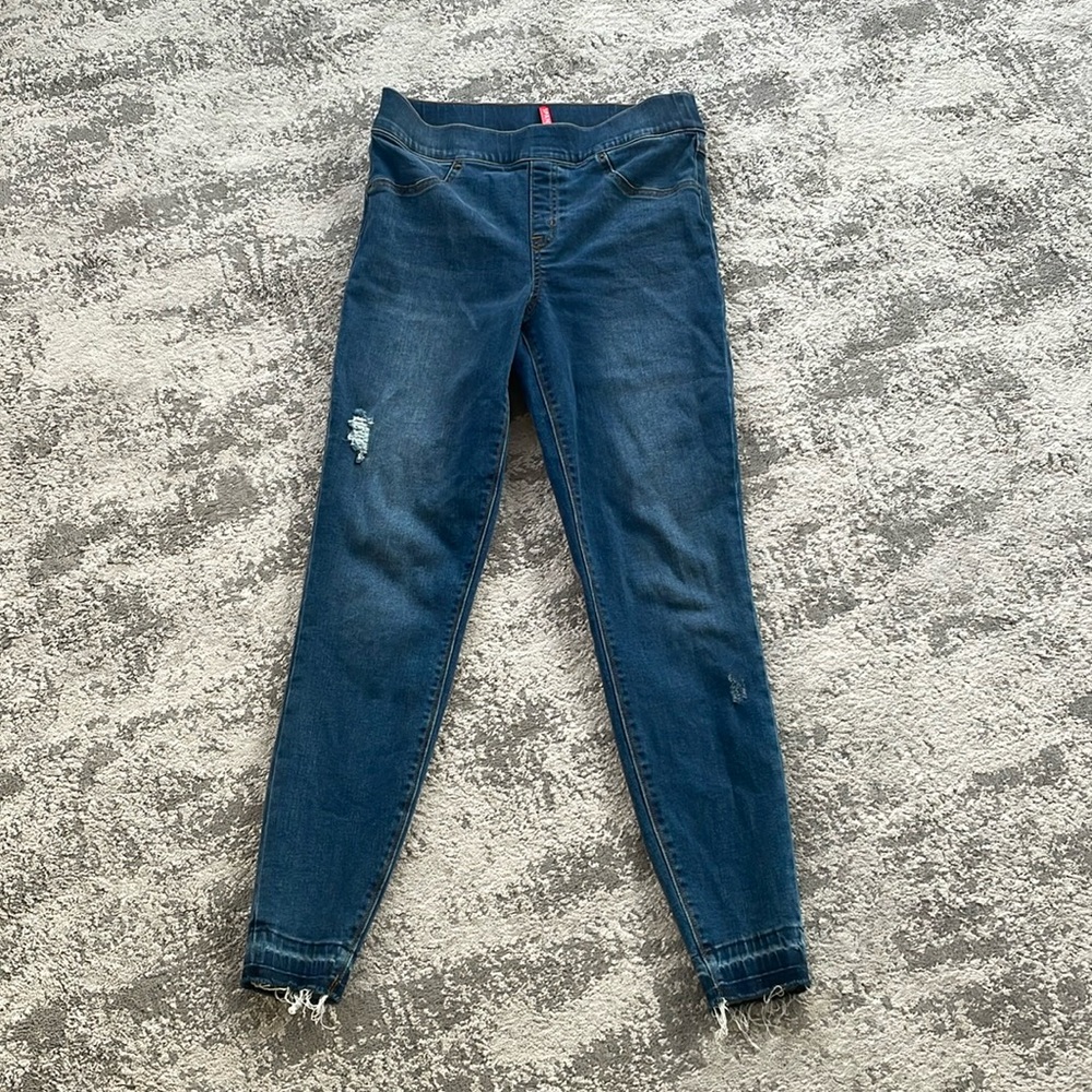 Spanx - skinny, stretchy jean.
